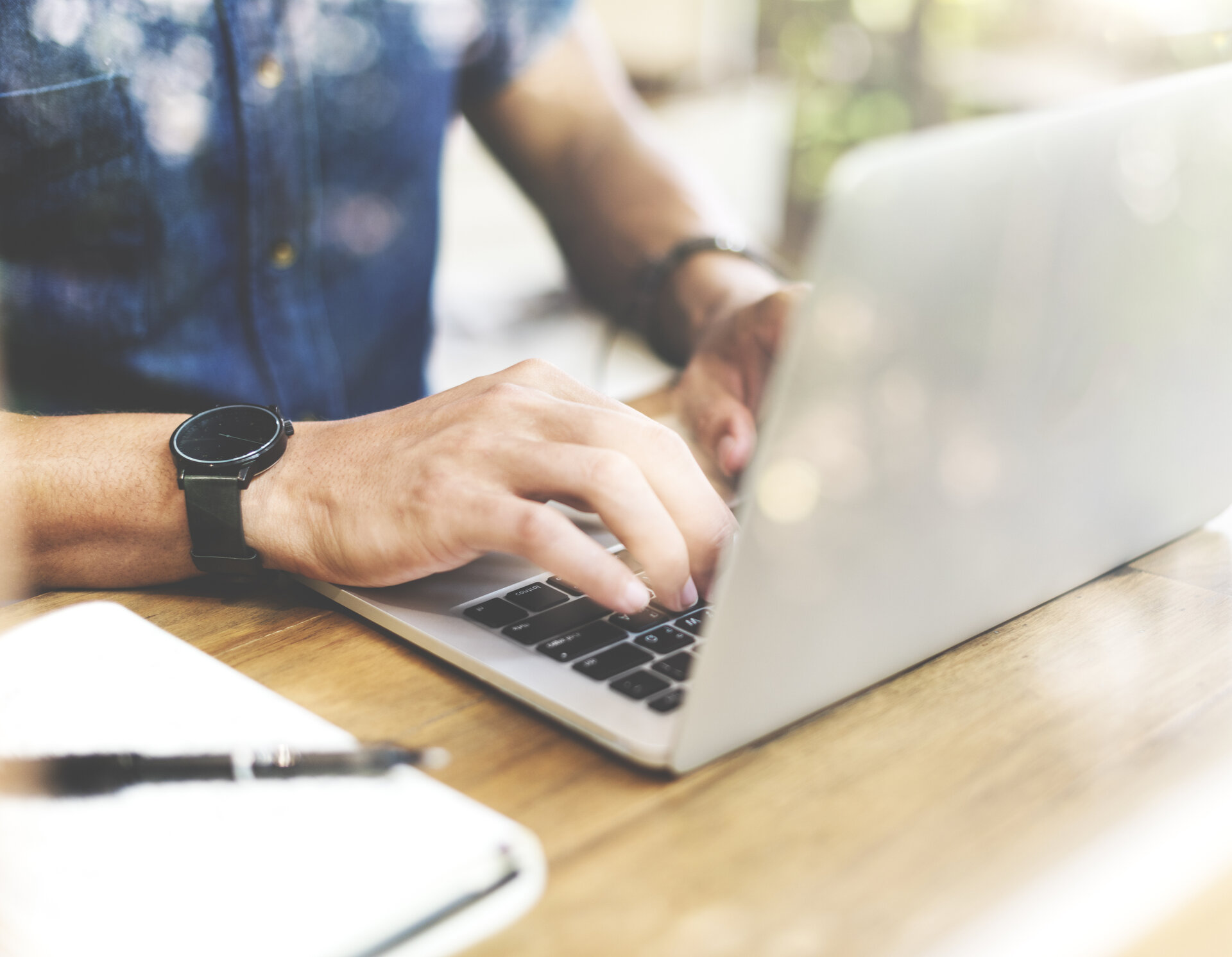 Person using a computer